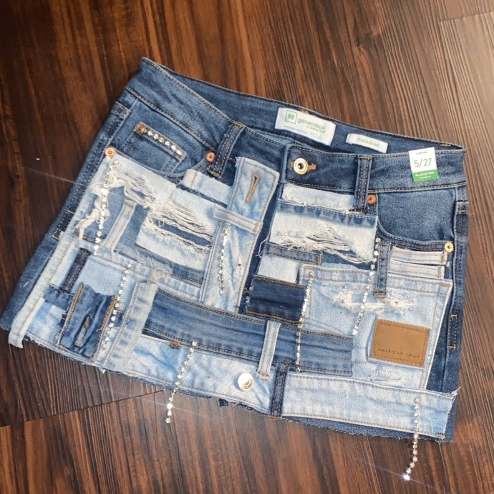 CUSTOM DENIM HANDMADE SKIRT